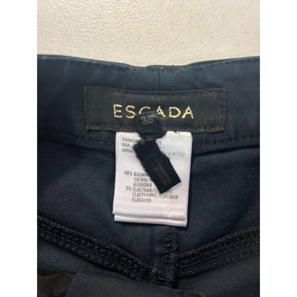 ESCADA Black Stretch Cotton Denim Straight Leg Ankle Jeans Size 38 US 6 8 - Picture 4 of 7